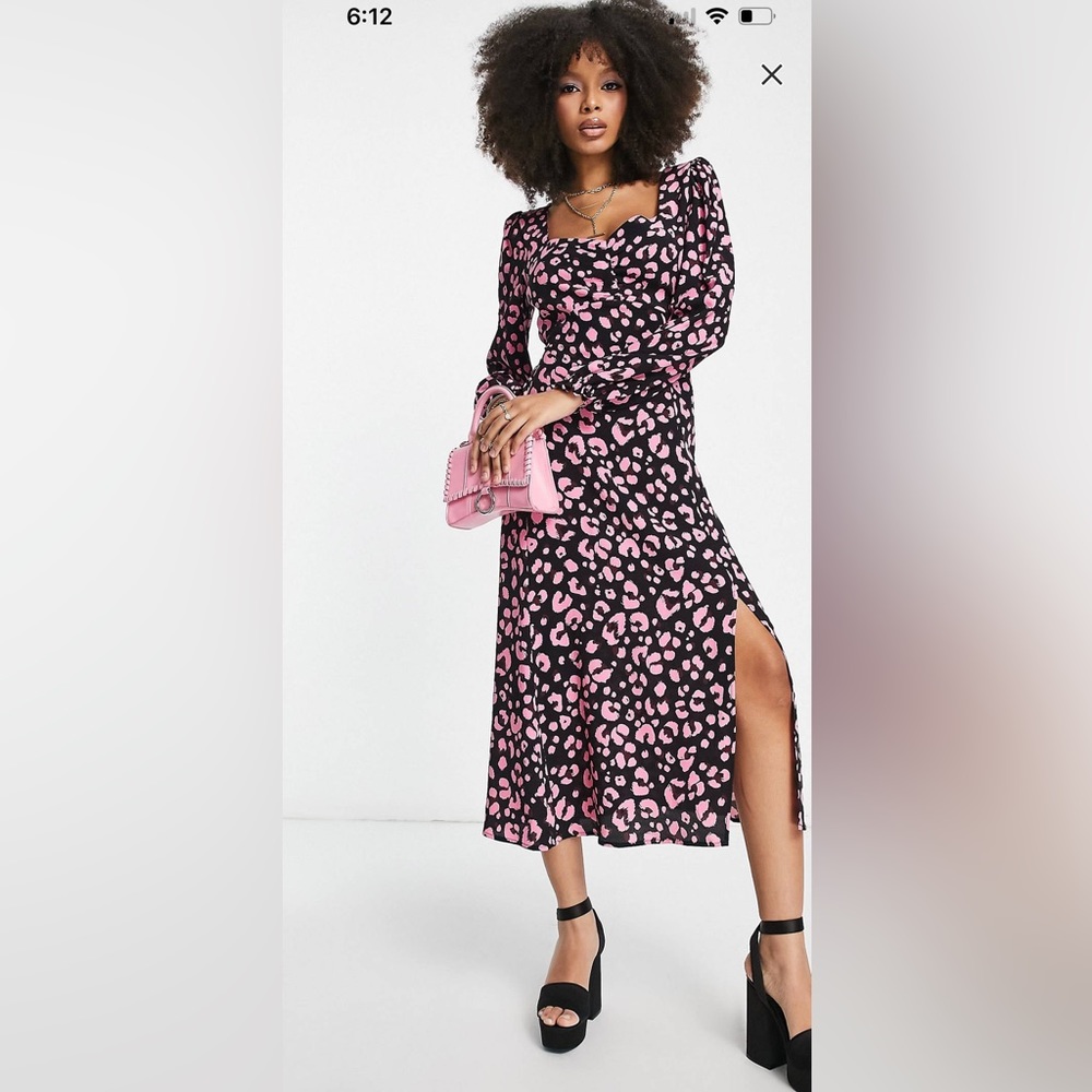 Spring dress pink and black 💖